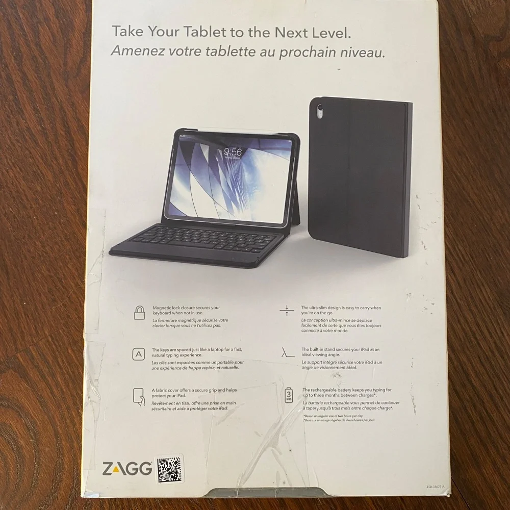 ZAGG Messenger Folio Keyboard Case for 11” iPad Pro Bluetooth Black
